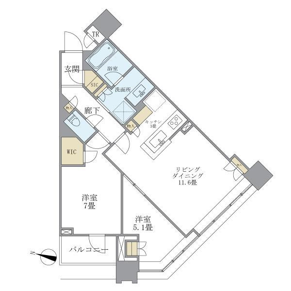 ＢｒｉｌｌｉａＴｏｗｅｒｓ目黒ノースレジデンスの間取り