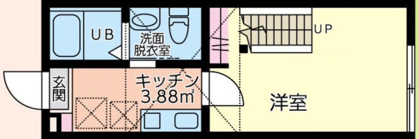 福生市志茂のアパートの間取り