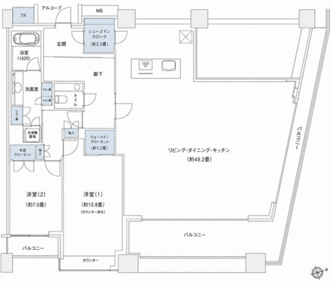 ザ・クレストタワー熱海の間取り