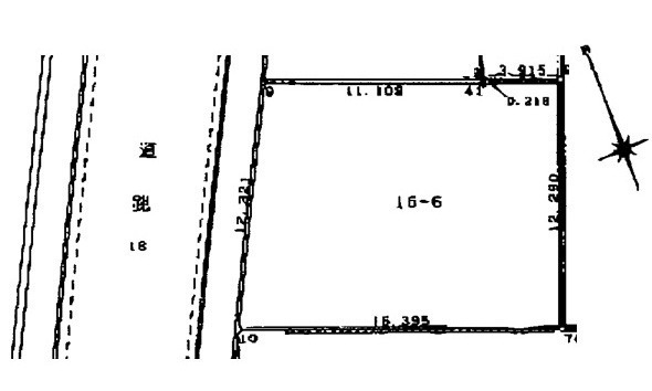 西区打越町の土地図