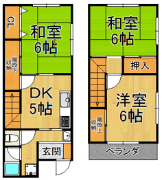 尼崎市武庫之荘本町3丁目の間取り