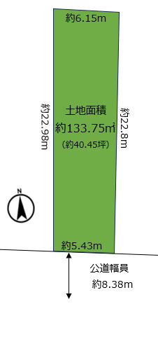 本町　売土地の土地図