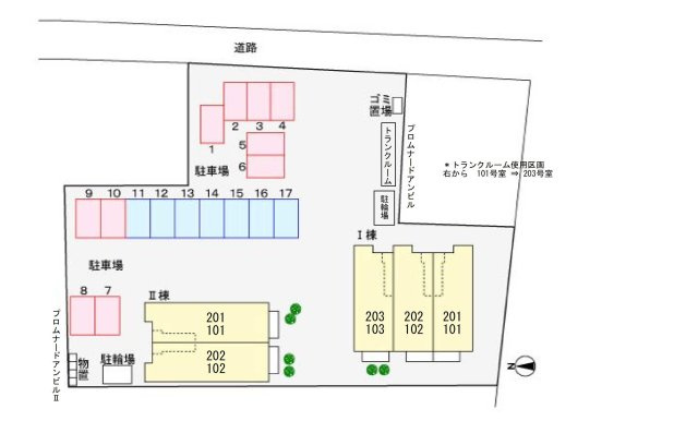 プロムナード　アンビルの区画図