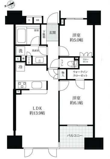 【間取り】 | パークホームズセントラルシティ中央区湊