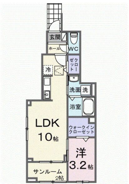 ＬＡ．ＯＨＡＮＡ　田無の間取り