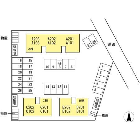サンライズ２１ｔｈ A棟の区画図