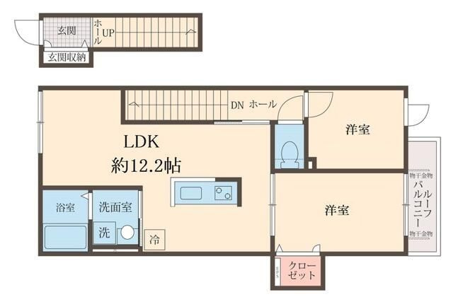 カーム　カモミールの間取り|間取りです。