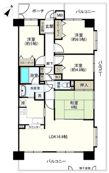 宝塚・清荒神ヒルズの間取り