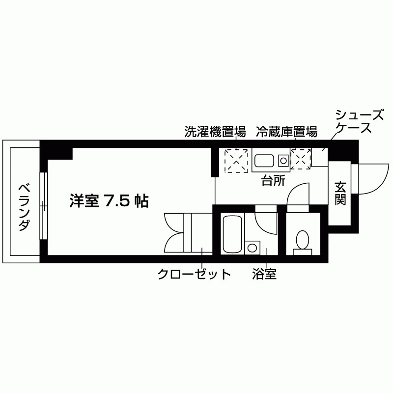 ハウゼ公園前の間取り|Bタイプ