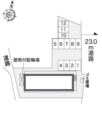 レオパレスルイーズ坂出の区画図