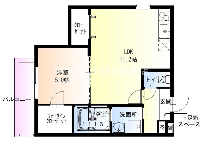 フジパレス我孫子西Ⅰ番館の間取り