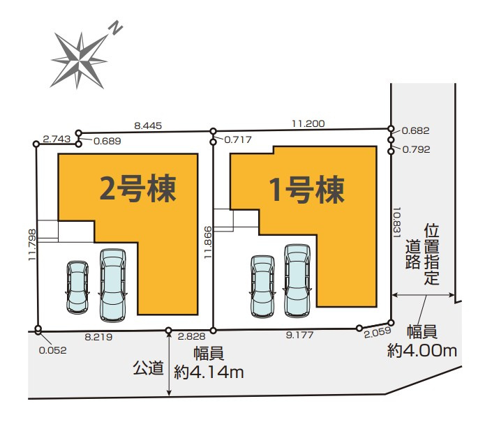 水戸市赤塚1期　新築戸建　2号棟の区画図