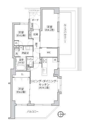 【間取り】 | 向ヶ丘遊園パークホームズ参番館