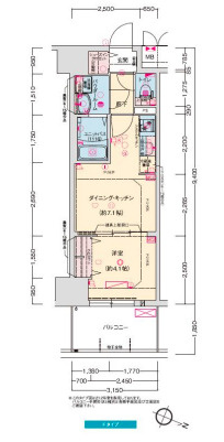 【間取り】 | プレサンス神戸セレスティア