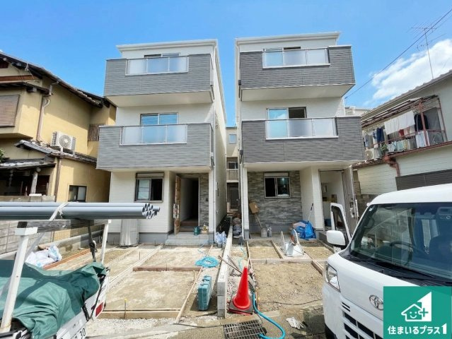 京都市右京区太秦朱雀町　第3期　新築一戸建ての外観|現在の進捗状況です！順調に作業進行中、完成が待ち遠しいです！詳細の間取り等、お気軽にお問い合わせください！