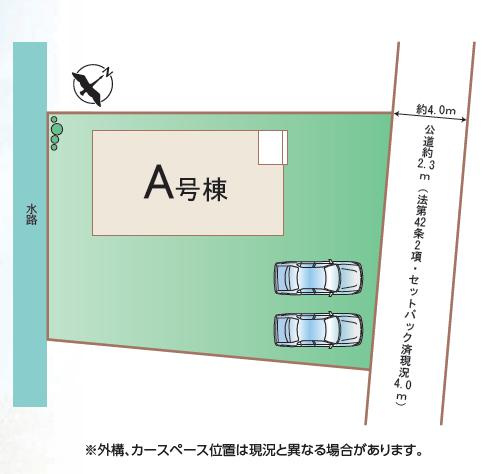 水戸市見川3丁目　新築戸建の区画図
