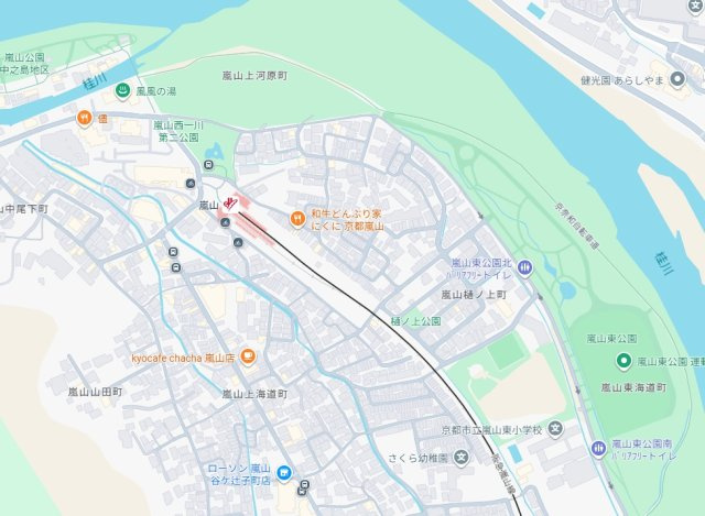 京都市西京区嵐山茶尻町　第2期　新築一戸建ての地図