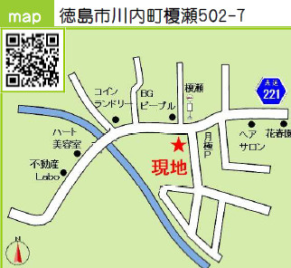 徳島市川内町榎瀬の中古一戸建の地図