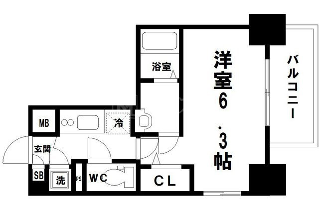 エスリード松屋町グレイスの間取り