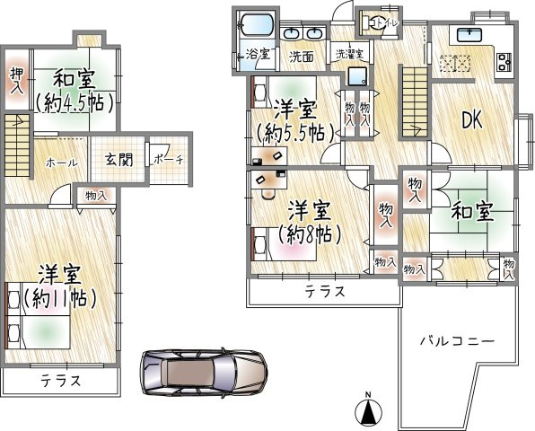甲陽園西山町の間取り|間取り