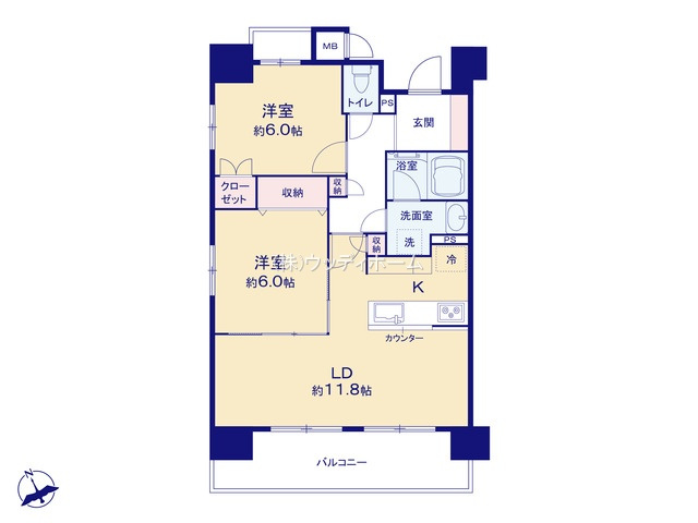 ドムール春日部　中古マンションの間取り