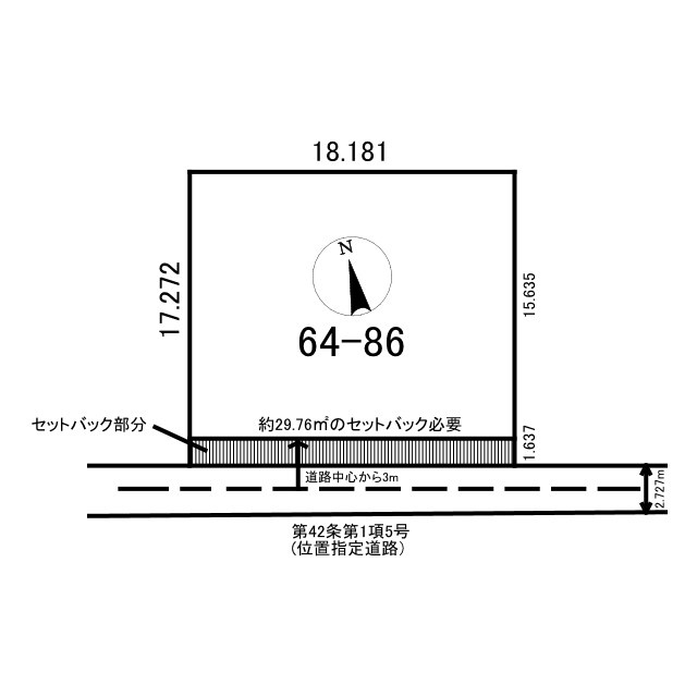 春採4丁目【約95坪】売地の土地図