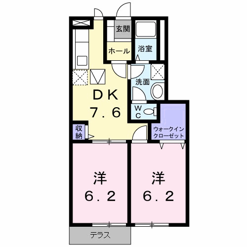 リバージュハイツ　Ⅱの間取り|間取図
