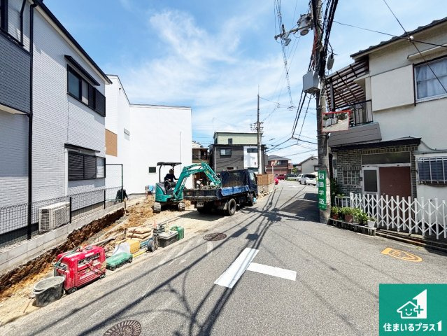 堺市中区深井中町　第6期　新築一戸建ての外観|周辺は落ち着いた街並みの住宅地！子育てがしやすい住環境です！まだ未完成ですが、現地でしかわからない事もございます。是非一度ご覧ください。