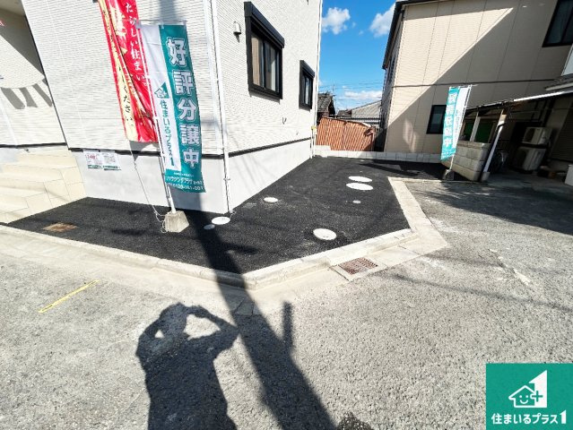 10(土)11(日)12(祝)現地説明会！◆松原市小川　第4期　新築一戸建ての駐車場|駐車スペース！散水栓があるので、こまめに愛車を洗えます！