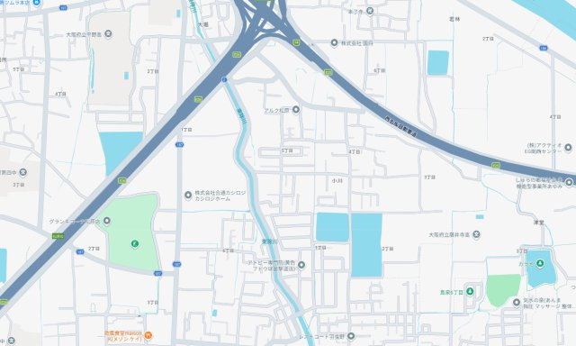 松原市小川　第4期　新築一戸建ての地図