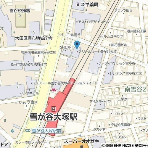 【地図】アジールコート雪が谷大塚