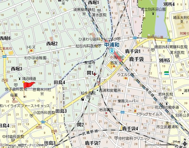 エクシオ中浦和レジデンスの地図