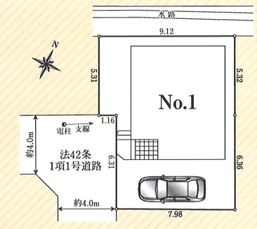 【新築分譲住宅】富士見市勝瀬第1の区画図