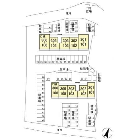 スクエア　Ｃの区画図|高崎、前橋、伊勢崎エリアのお部屋探しはエンドスケープまで！お客様の理想お聞かせ下さい♪
高崎、前橋のお部屋探しはエンドスケープまで！お客様の理想お聞かせ下さい♪