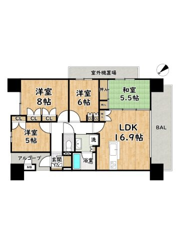 ミラキタシティ姫路の間取り