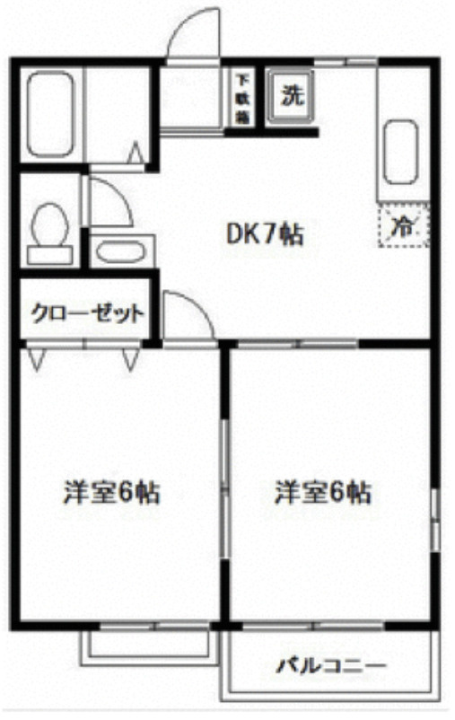 綾瀬市寺尾北１丁目のアパートの間取り