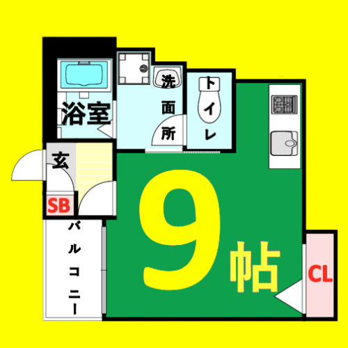 R-Smart covo新栄　名古屋市賃貸　仲介手数料無料の間取り
