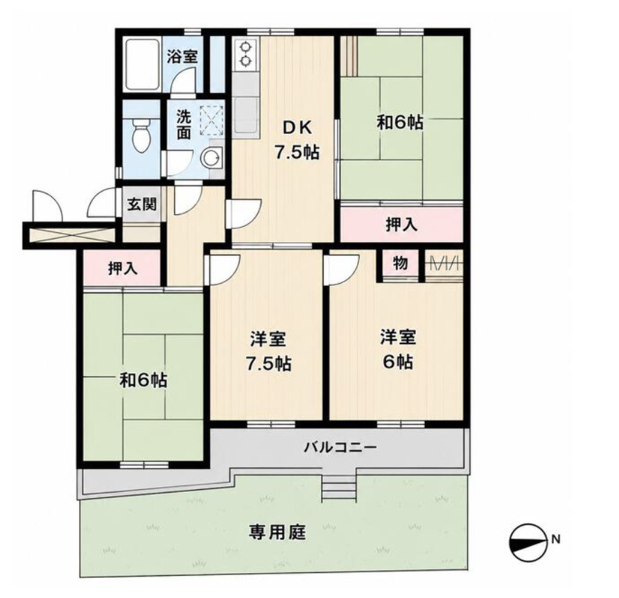 柏グリーンハイツE棟の間取り