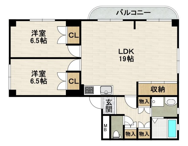 雅マンションパートⅠの間取り