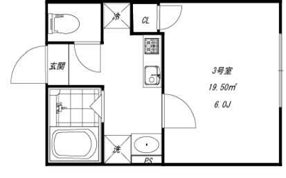 松戸市新松戸１丁目のアパートの間取り