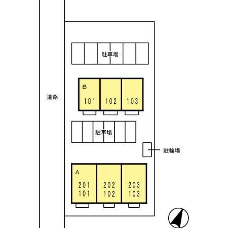 シャルマンピーチ　Bの区画図