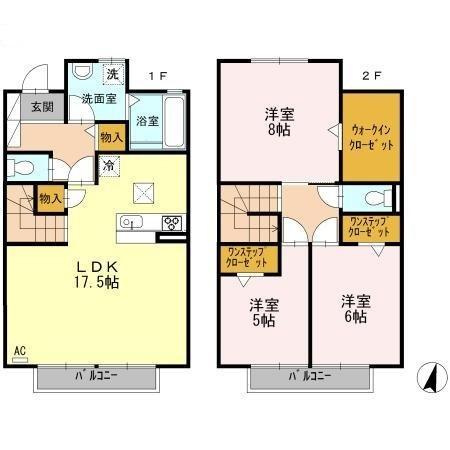 シャルマンピーチ　Bの間取り