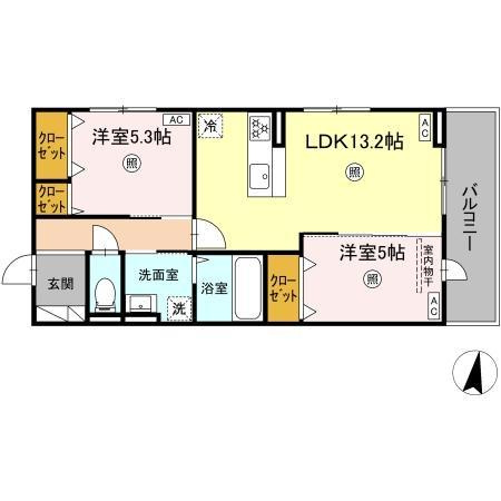 アゼリア水前寺の間取り
