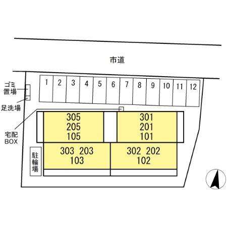 アゼリア水前寺の区画図