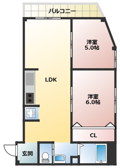 【間取り】 | 4丁目矢森マンション