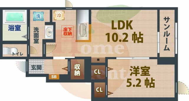 【間取り】 | カーサ西武 | 1LDKのお部屋です。