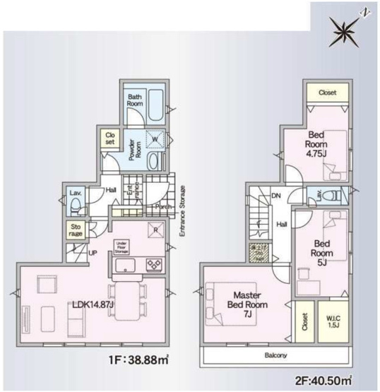 【間取り】 | 宮代町百間第8 Ⅰ期　新築戸建　全10棟　5号棟