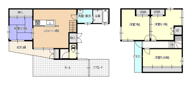 breeze　court　参番館　A棟の間取り