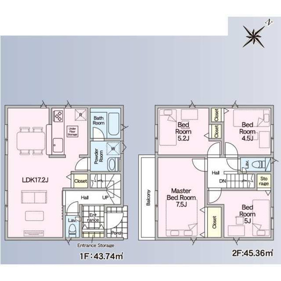 【間取り】 | 宮代町百間第8 Ⅰ期　新築戸建　全10棟　4号棟