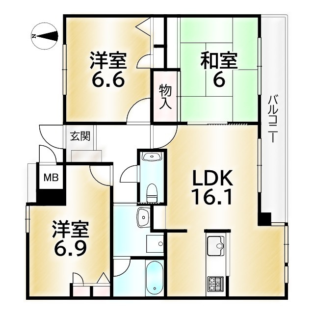 ルイシャトレ下鴨本通の間取り